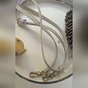 CHARLES ANS Keith‎ Off White Leather Strap with Gold Clasps